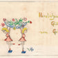 GERMAN HAND DRAWN ANTIQUE POSTCARD