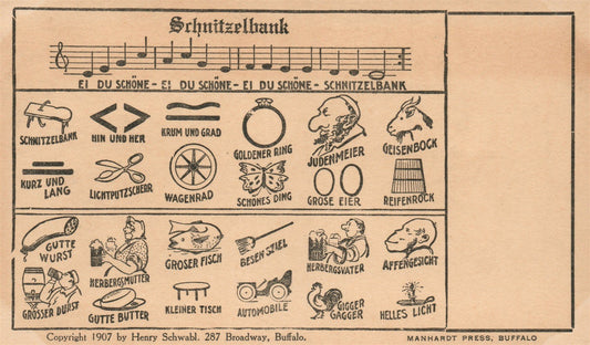 GERMANY SCHNITZELBANK Judaica ANTIQUE POSTCARD