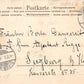 GERMANY clowns on SILK ANTIQUE POSTCARD