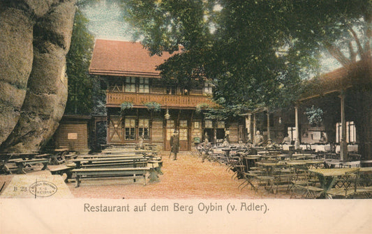 GERMANY RESTAURANT AUF DEM BERG OYBIN v. ADLER ANTIQUE POSTCARD