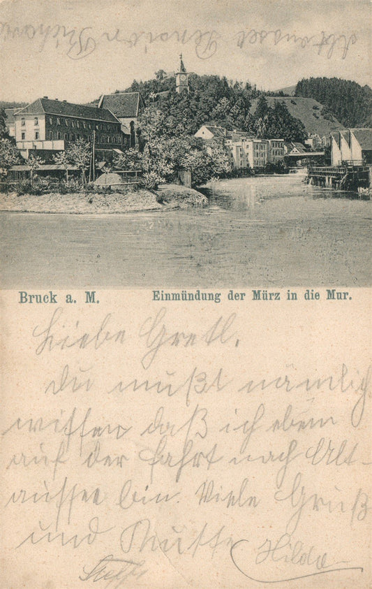 AUSTRIA BRUCK a. M. ANTIQUE POSTCARD
