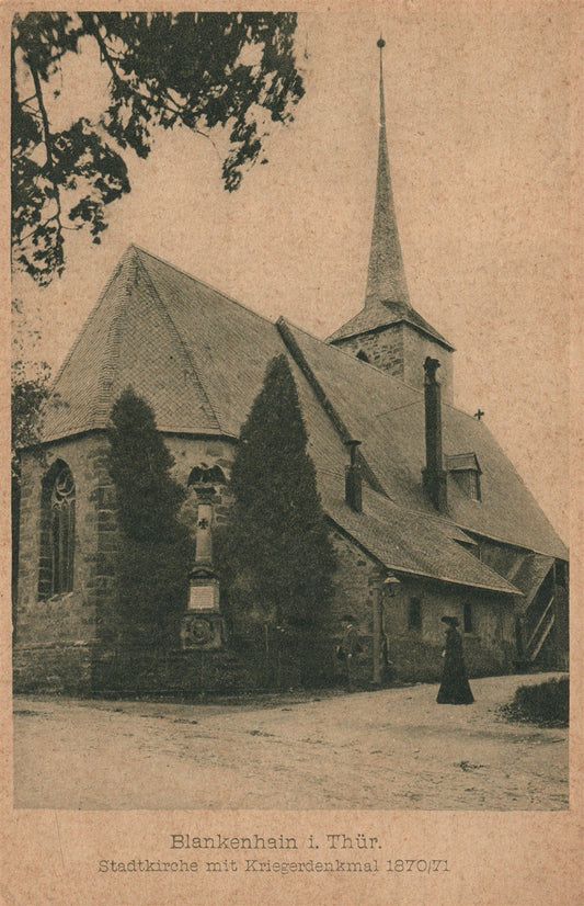 GERMANY BLANKENHAIN i. THUR ANTIQUE POSTCARD
