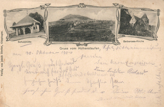 GERMANY HOHENSTAUFEN ANTIQUE POSTCARD
