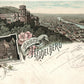 GERMANY GRUSS AUS HELDELBERG 1896 ANTIQUE POSTCARD