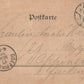 GERMANY GRUSS AUS HELDELBERG 1896 ANTIQUE POSTCARD