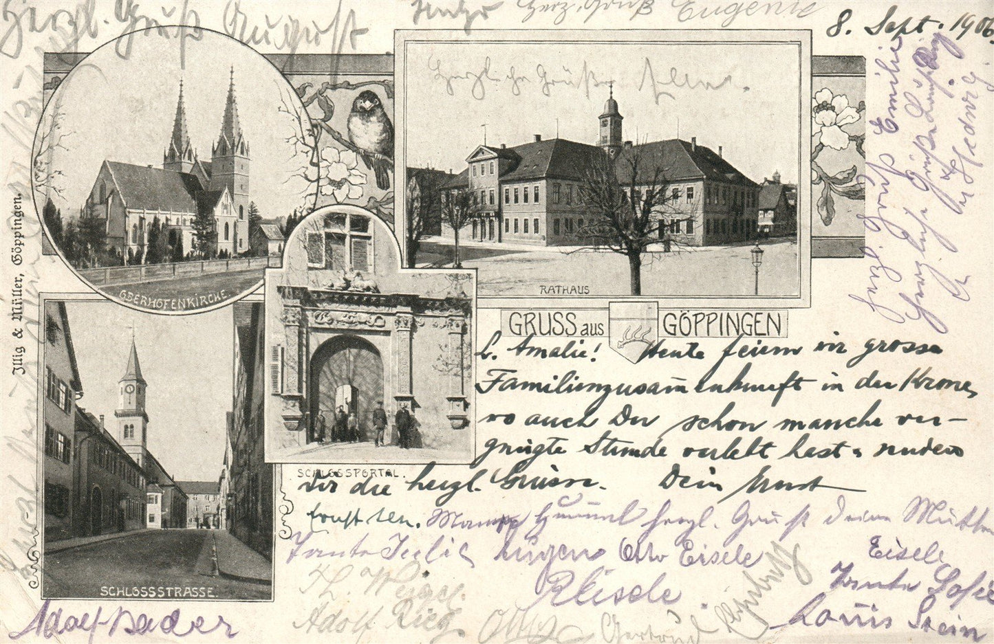 GERMANY GOPPINGEN ANTIQUE POSTCARD