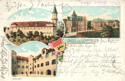 GERMANY GOPPINGEN BURGSTRASSE ANTIQUE POSTCARD