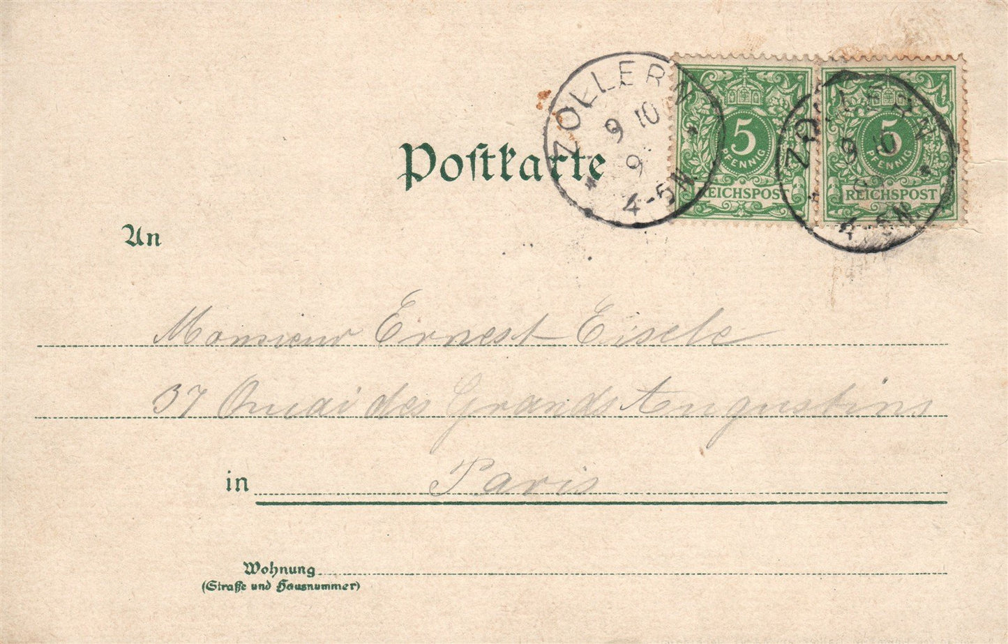 GERMANY HOHENZOLLERN ANTIQUE POSTCARD