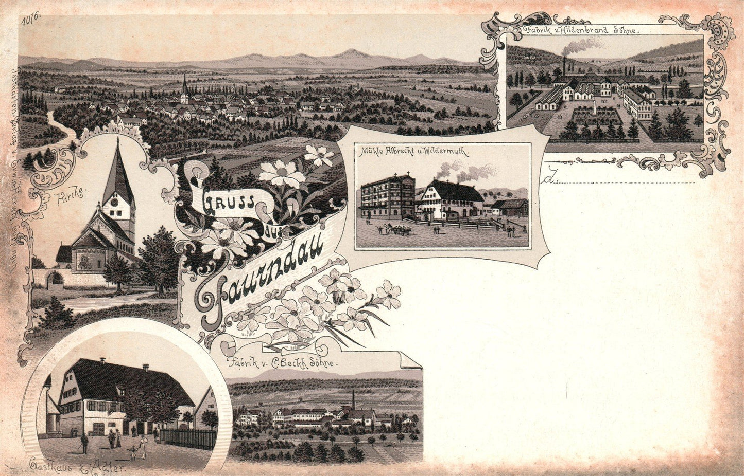 GERMANY FAURNDAU ANTIQUE POSTCARD