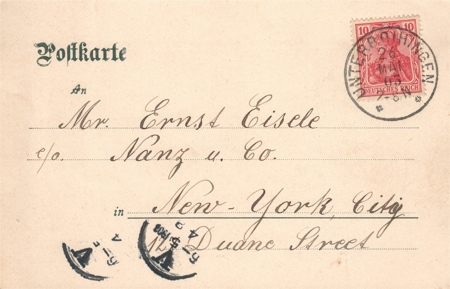 GERMANY UNTERBOIHINGEN (WENDLINGEN am NECKAR) ANTIQUE POSTCARD