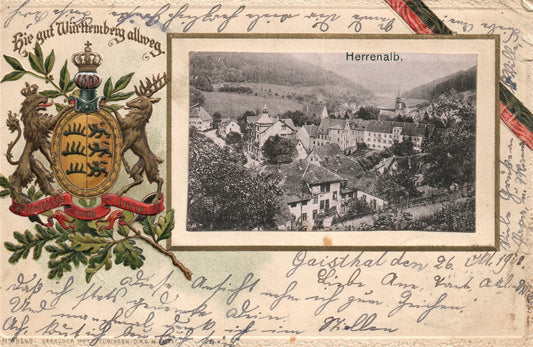 GERMANY HERRENALB ANTIQUE POSTCARD