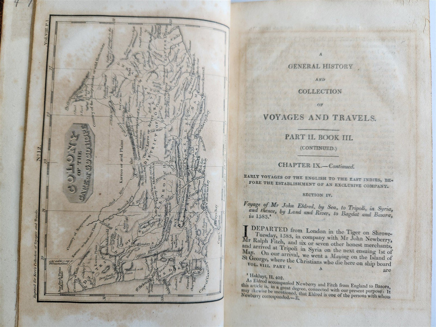 1811 GENERAL HISTORY COLLECTION of VOYAGES & TRAVELS R. KERR antique ILLUSTRATED