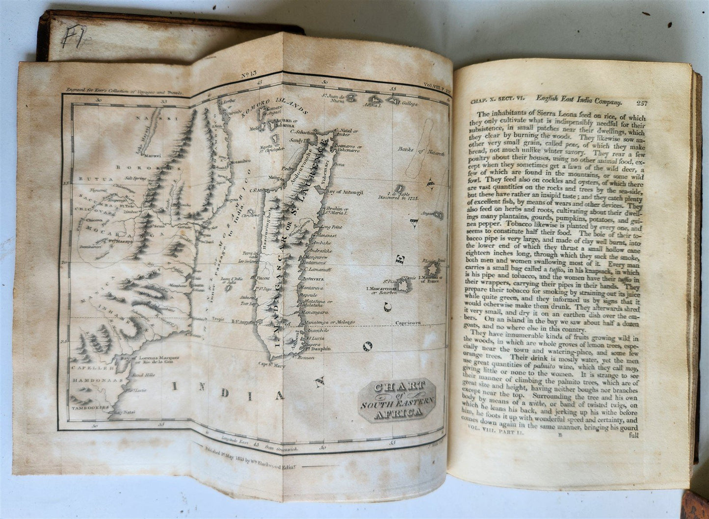 1811 GENERAL HISTORY COLLECTION of VOYAGES & TRAVELS R. KERR antique ILLUSTRATED