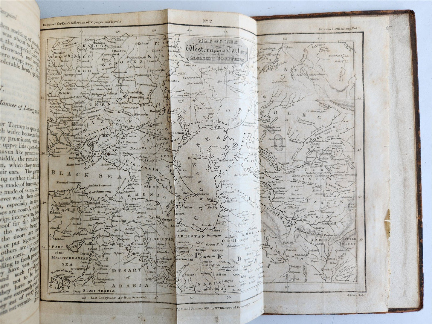 1811 GENERAL HISTORY COLLECTION of VOYAGES & TRAVELS R. KERR antique ILLUSTRATED