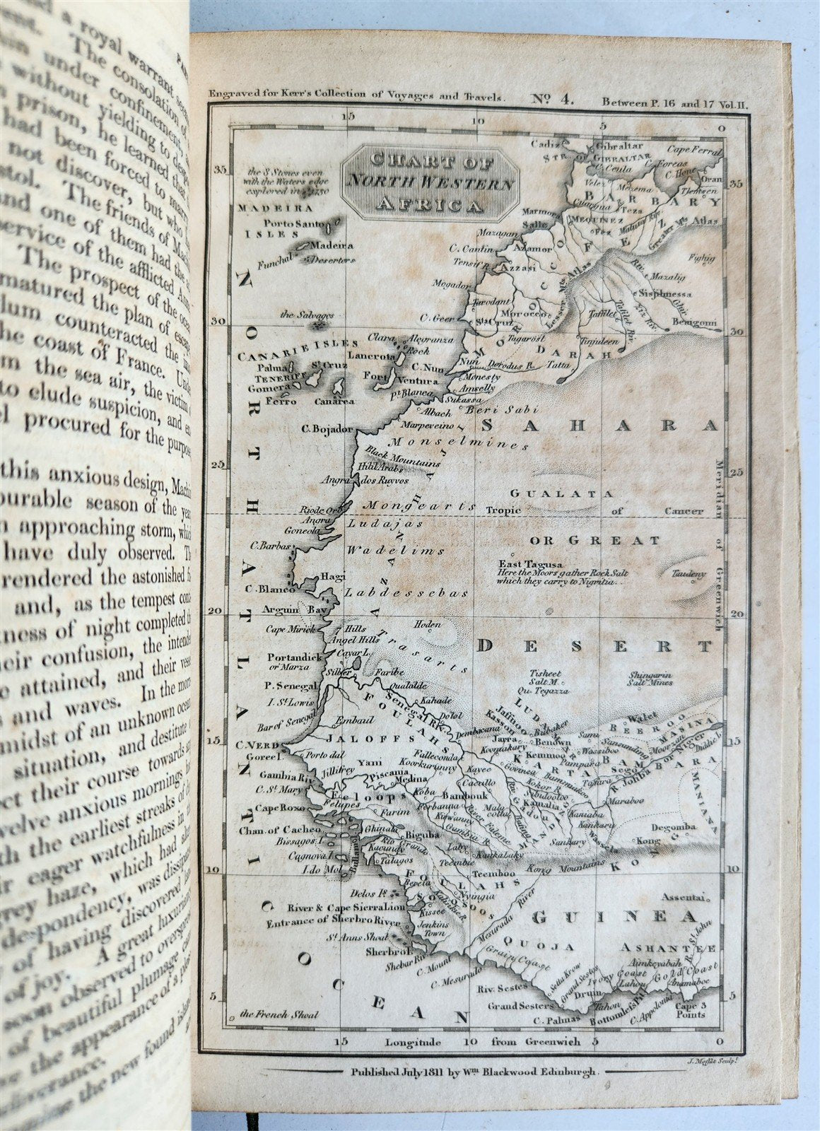 1811 GENERAL HISTORY COLLECTION of VOYAGES & TRAVELS R. KERR antique ILLUSTRATED