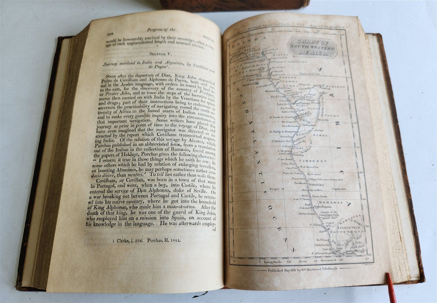 1811 GENERAL HISTORY COLLECTION of VOYAGES & TRAVELS R. KERR antique ILLUSTRATED