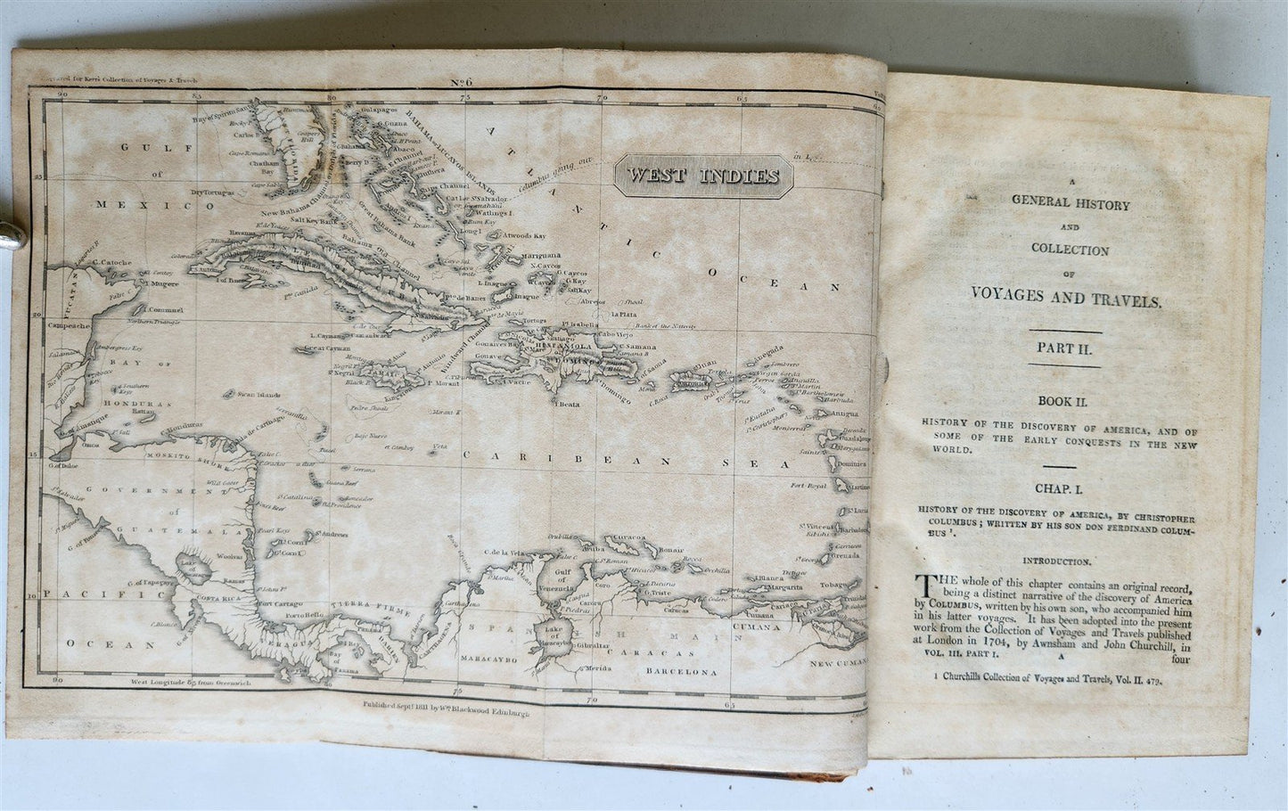 1811 GENERAL HISTORY COLLECTION of VOYAGES & TRAVELS R. KERR antique ILLUSTRATED