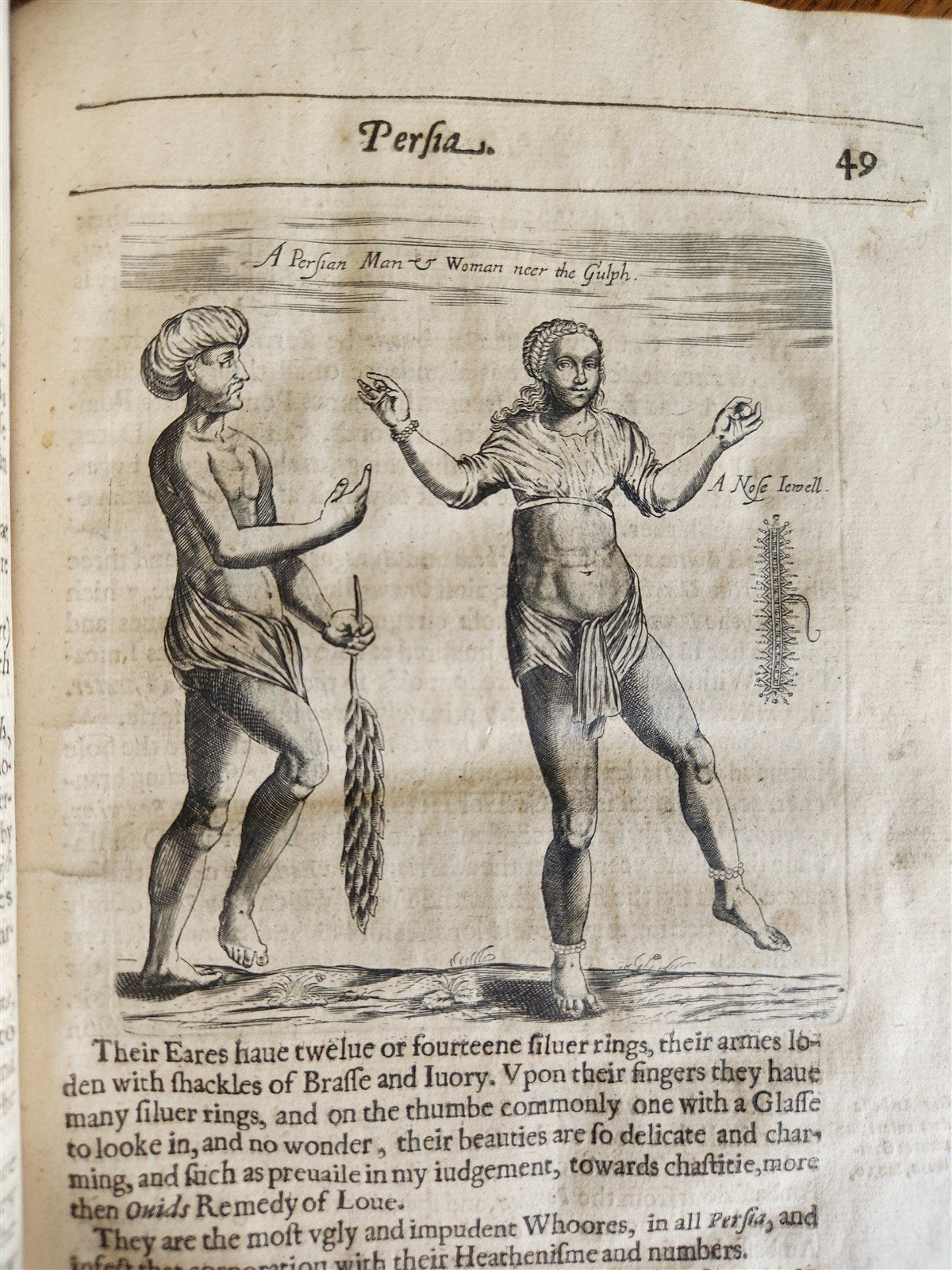 1634 DESCRIPTION of PERSIAN MONARCHY illustrated ANTIQUE in ENGLISH Th.Herbert