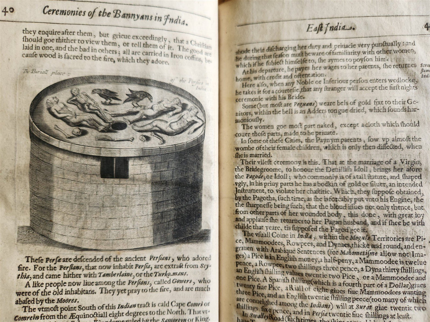 1634 DESCRIPTION of PERSIAN MONARCHY illustrated ANTIQUE in ENGLISH Th.Herbert