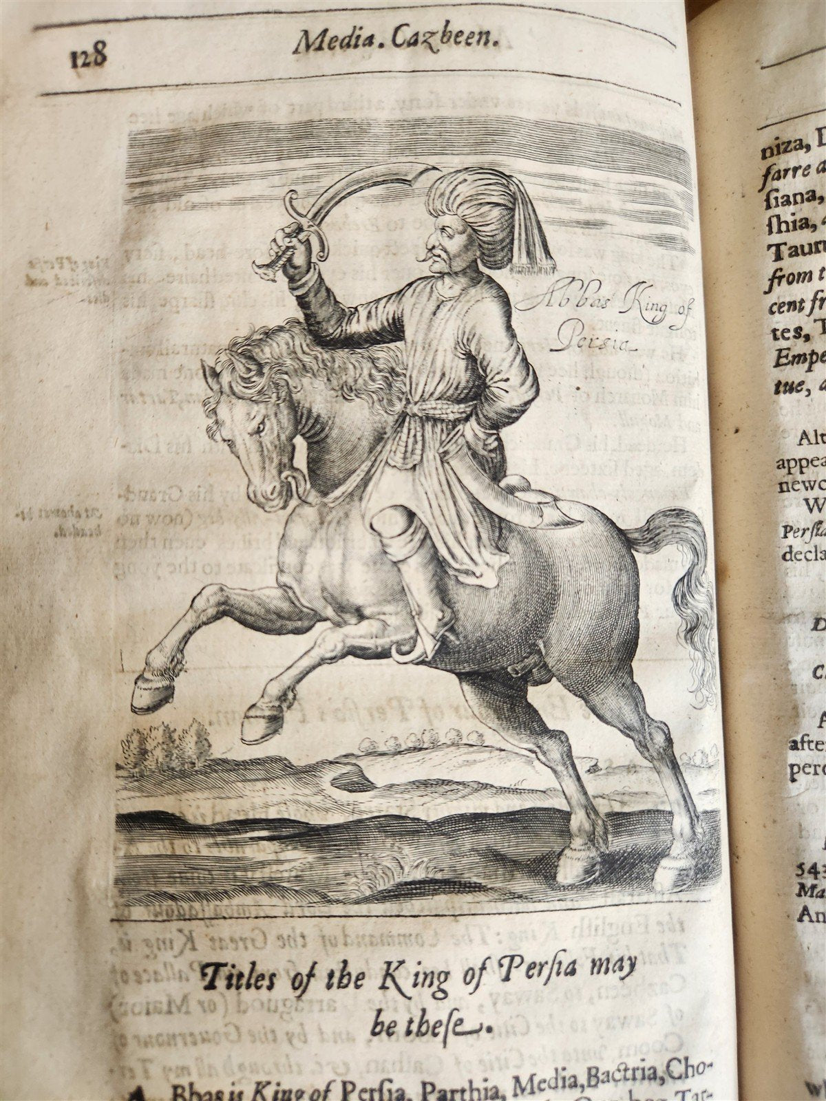 1634 DESCRIPTION of PERSIAN MONARCHY illustrated ANTIQUE in ENGLISH Th.Herbert