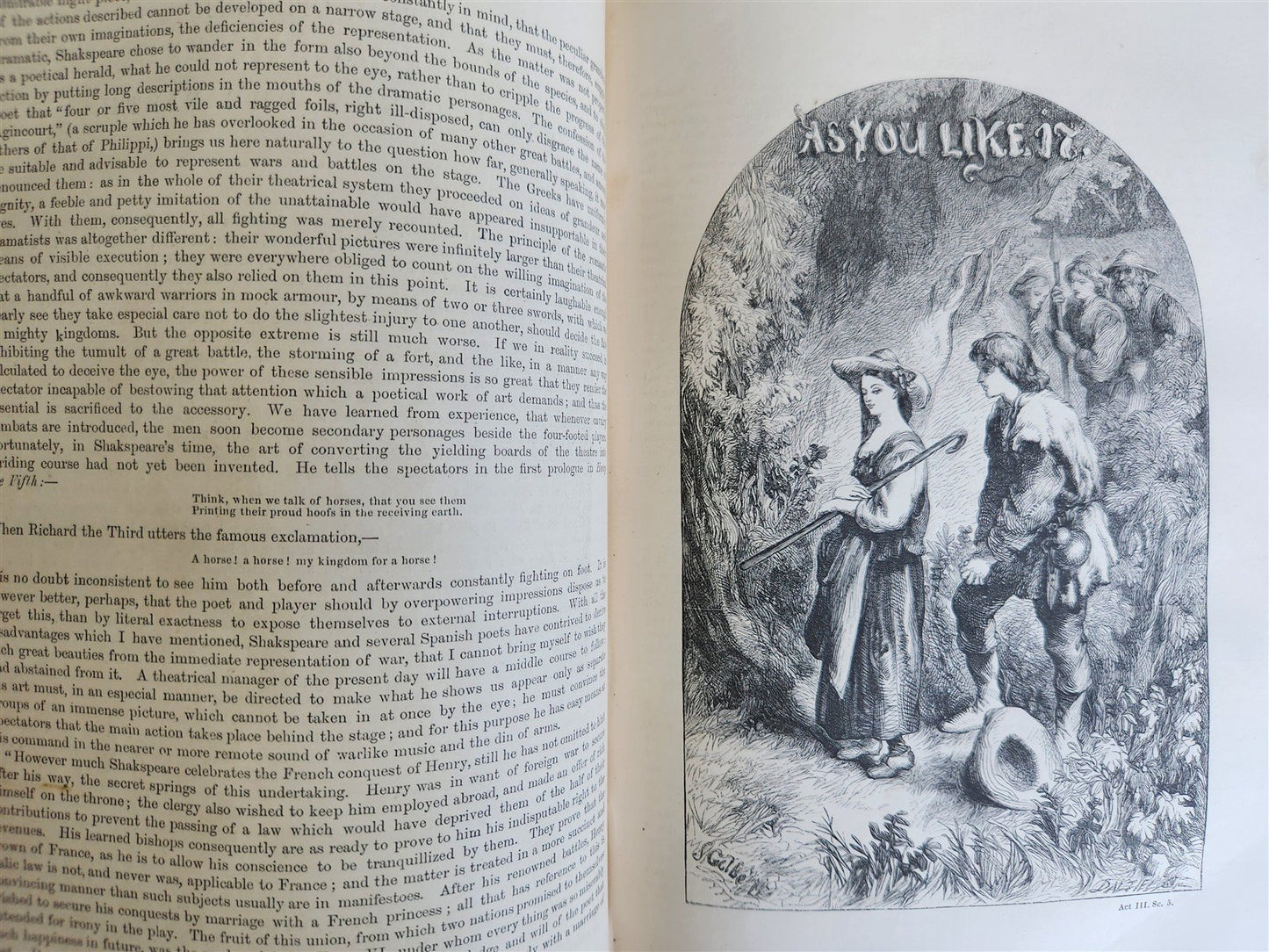 1858 PLAYS of SHAKESPEARE 3 VOLUMES illustrated ANTIQUE in ENGLISH