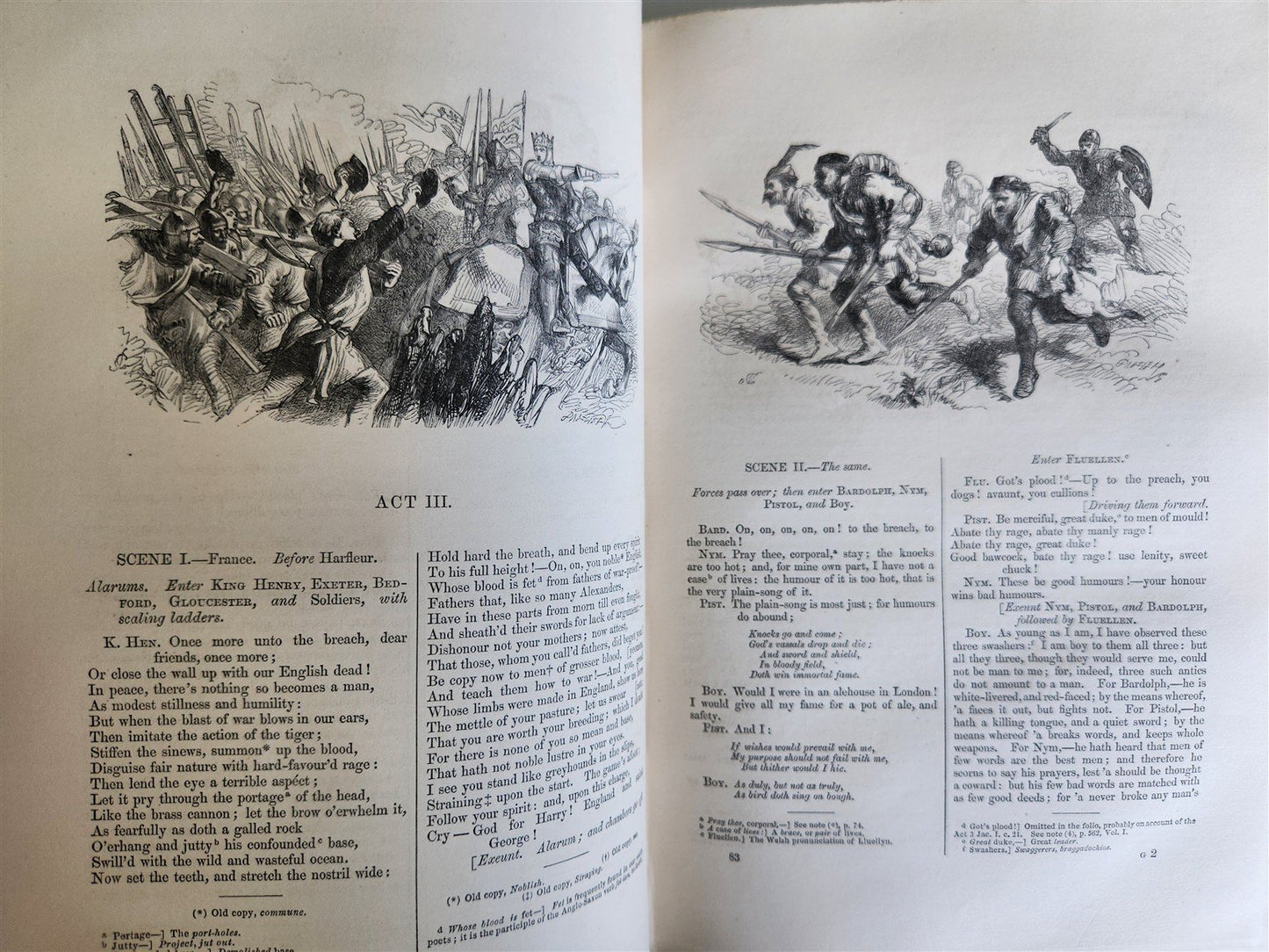 1858 PLAYS of SHAKESPEARE 3 VOLUMES illustrated ANTIQUE in ENGLISH