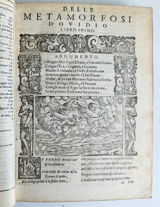 1578 LE METAMORFOSI DI OVIDIO antique BEAUTIFULLY ILLUSTRATED RARE 16th CENTURY!