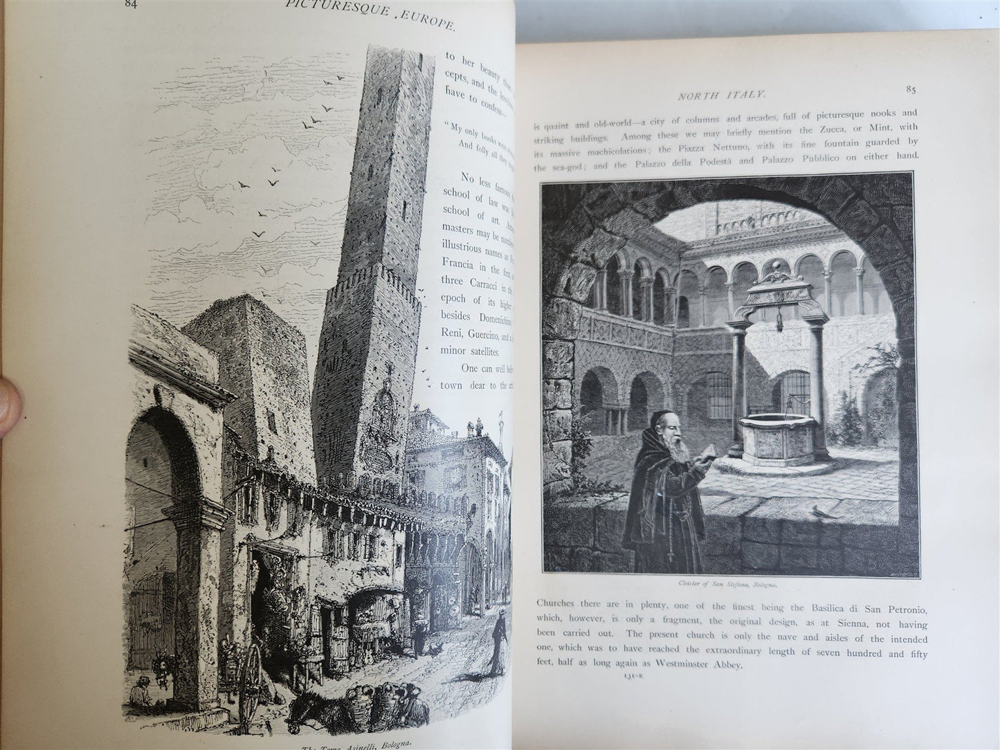 1879 PICTURESQUE EUROPE GREAT BRITAIN & CONTINENT 3 VOLUMES illustrated ANTIQUE