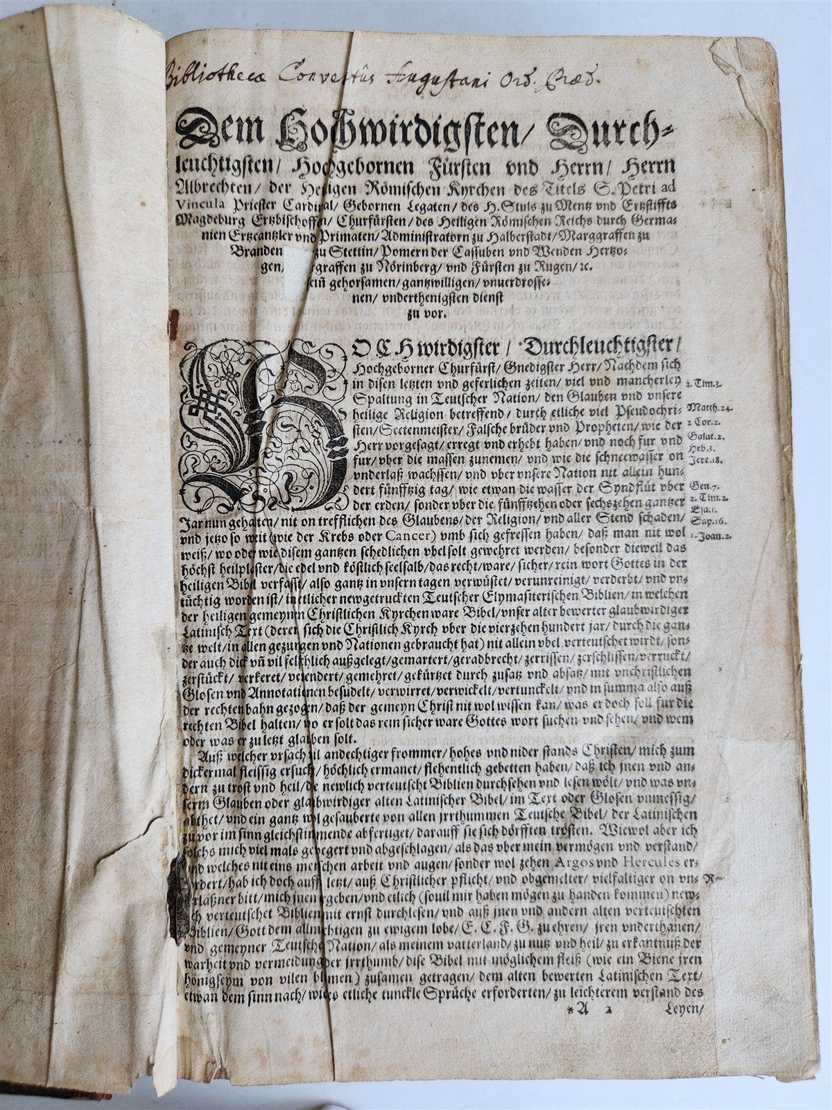 1590 BIBLE in GERMAN ILLUSTRATED by Bocksberger & J. Amman FOLIO antique GERMAN