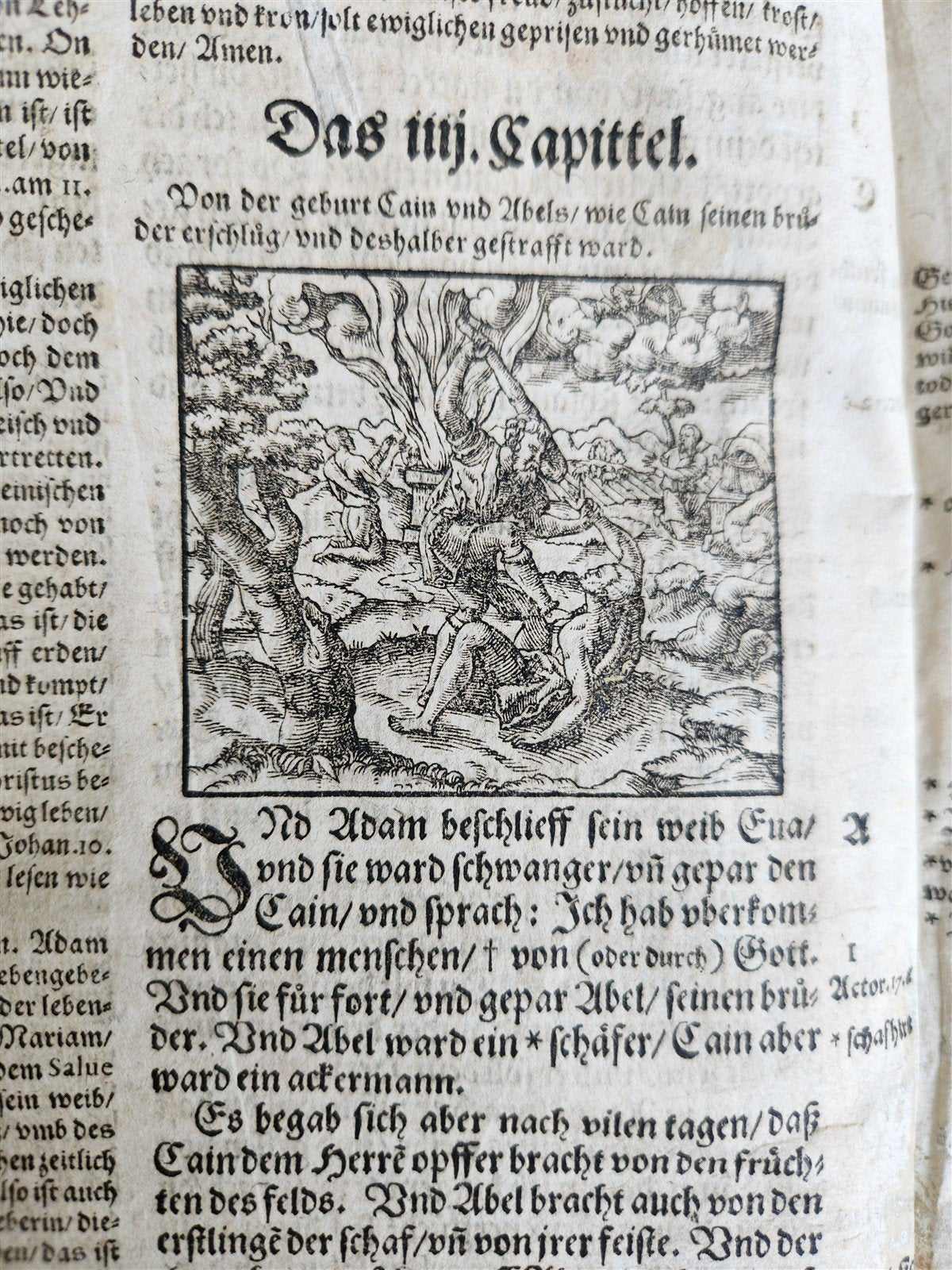 1590 BIBLE in GERMAN ILLUSTRATED by Bocksberger & J. Amman FOLIO antique GERMAN