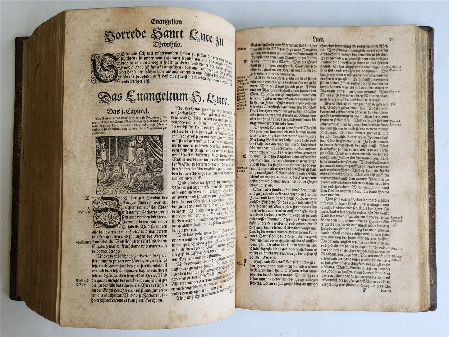 1590 BIBLE in GERMAN ILLUSTRATED by Bocksberger & J. Amman FOLIO antique GERMAN