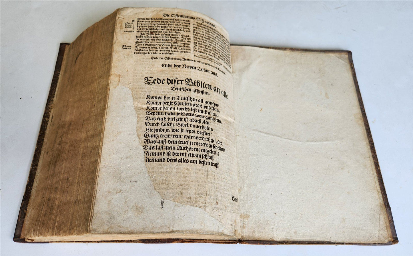 1590 BIBLE in GERMAN ILLUSTRATED by Bocksberger & J. Amman FOLIO antique GERMAN