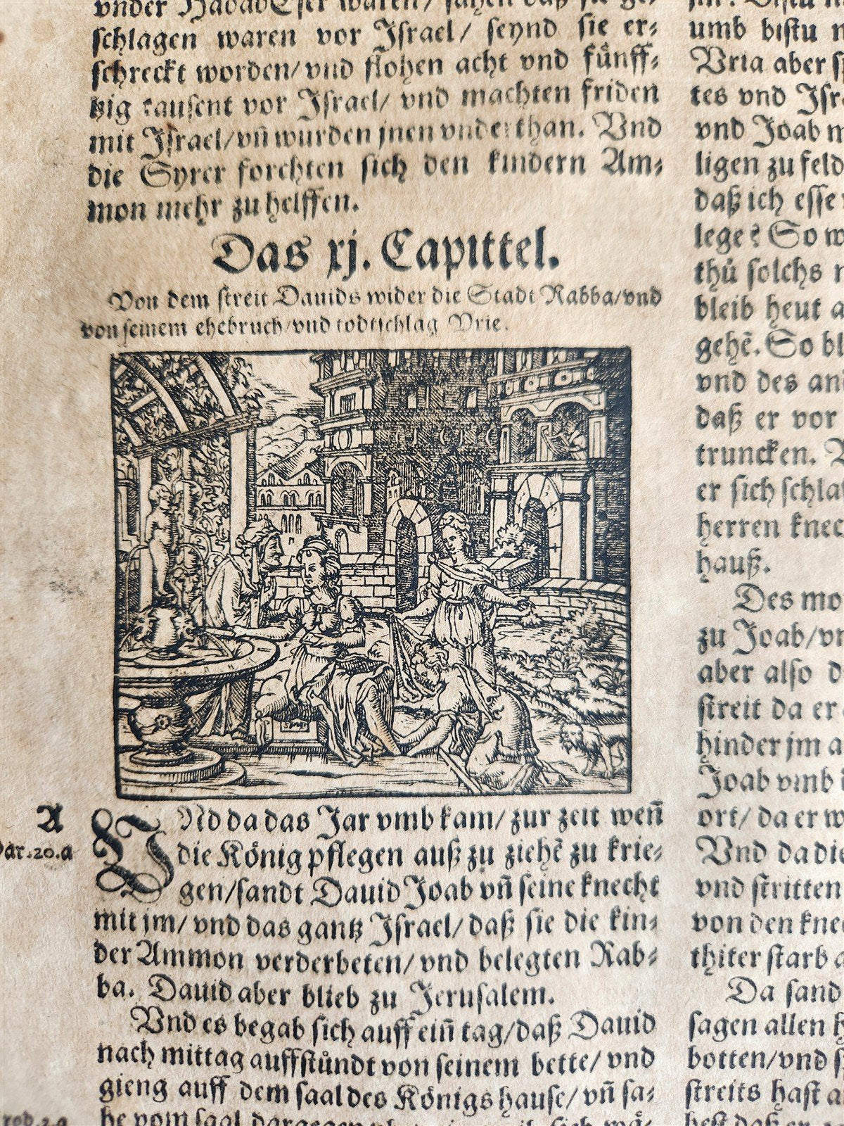 1590 BIBLE in GERMAN ILLUSTRATED by Bocksberger & J. Amman FOLIO antique GERMAN
