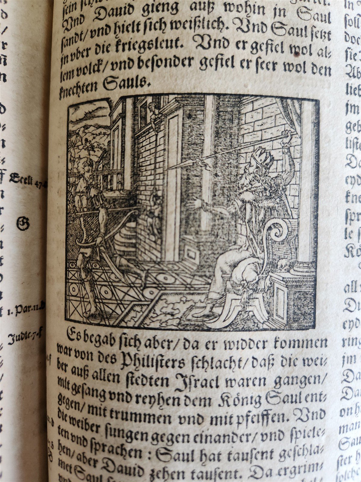 1590 BIBLE in GERMAN ILLUSTRATED by Bocksberger & J. Amman FOLIO antique GERMAN