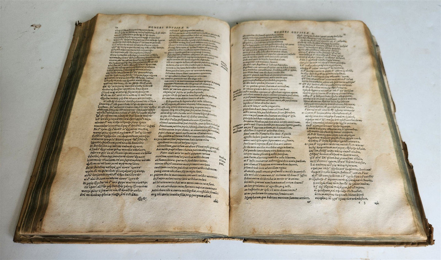 1567 HOMER in GREEK & LATIN FOLIO antique ILIAS ODYSSEA BATRACHOMYOMACHIA HYMNI