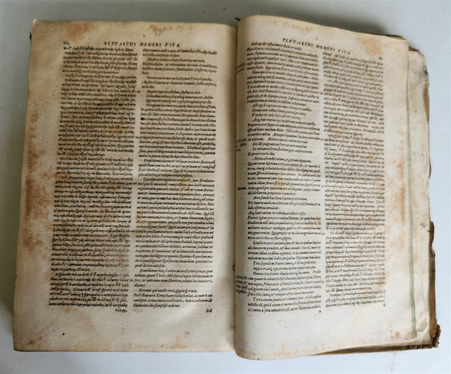 1567 HOMER in GREEK & LATIN FOLIO antique ILIAS ODYSSEA BATRACHOMYOMACHIA HYMNI