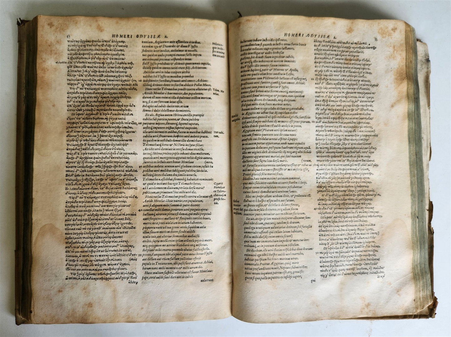 1567 HOMER in GREEK & LATIN FOLIO antique ILIAS ODYSSEA BATRACHOMYOMACHIA HYMNI