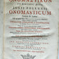 1706 Onomasticum Graece & Latine by Julius Pollux 2 FOLIO VOLUMES antique
