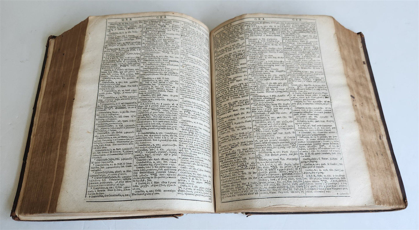 1678 LATIN DICTIONARY London ILLUSTRATED w/ MAPS antique