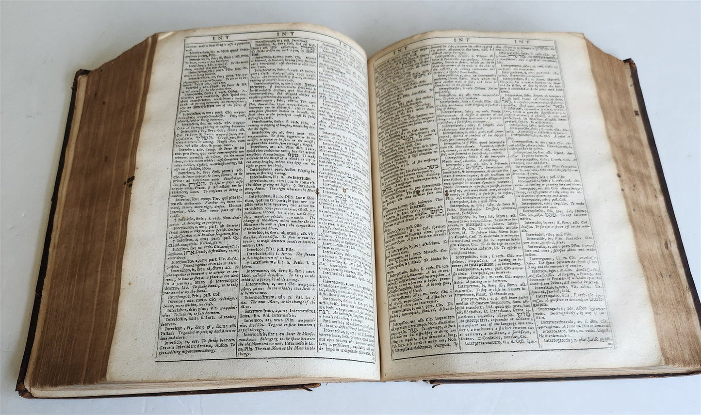 1678 LATIN DICTIONARY London ILLUSTRATED w/ MAPS antique