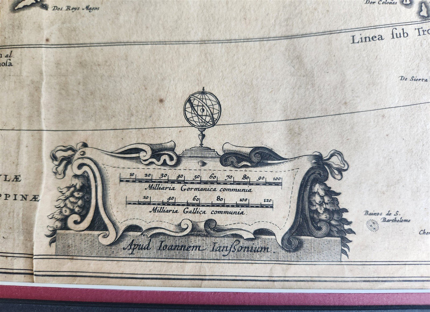 1635 MAP of CHINA JAPAN & KOREA antique ORIGINAL