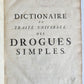 1727 PHARMACOPEIA ILLUSTRATED Dictionary or Treatise on Simple Drugs antique