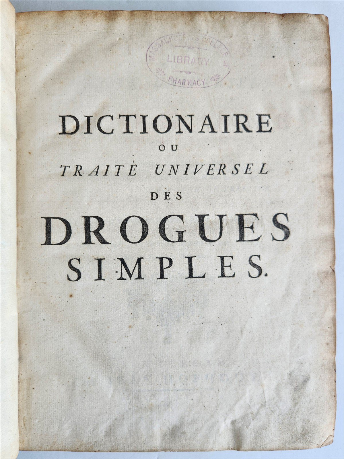 1727 PHARMACOPEIA ILLUSTRATED Dictionary or Treatise on Simple Drugs antique