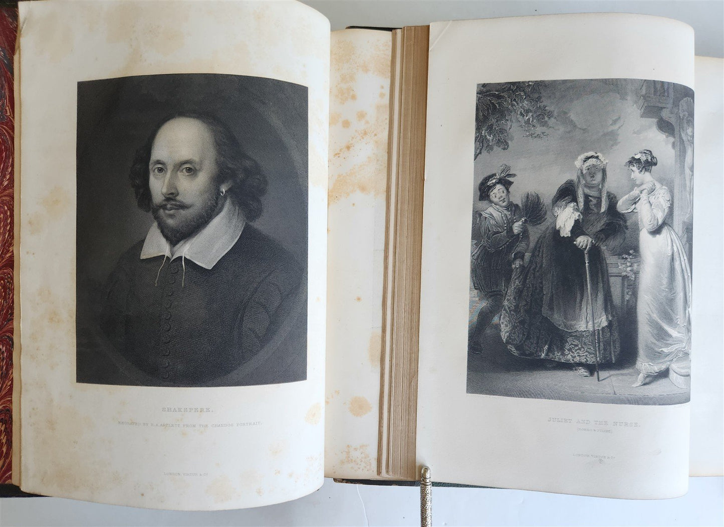 1870s WORKS of SHARSPEARE 2 volumes ILLUSTRATED IMPERIAL EDITION antique