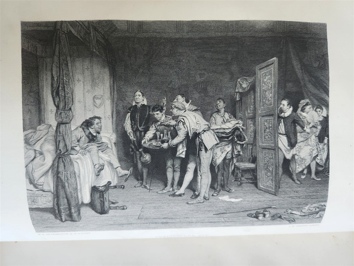1870s WORKS of SHARSPEARE 2 volumes ILLUSTRATED IMPERIAL EDITION antique