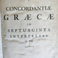 1718 GREEK BIBLE CONCORDANCE 2 volumes BLIND TOOLED VELLUM BINDING antique
