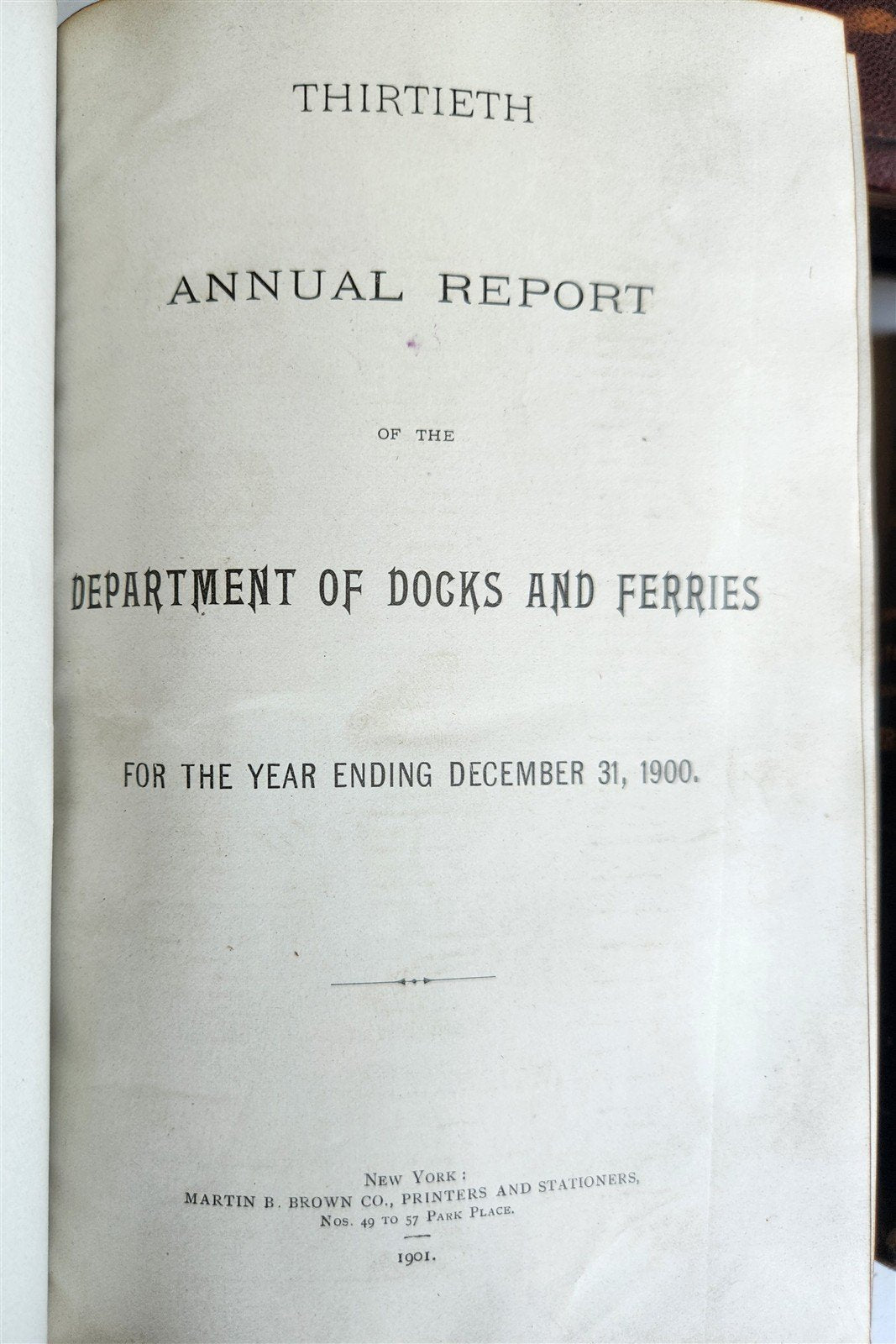 1897-1901 DEPARTMENT of DOCKS & FERRIES of NEW YORK REPORTS 6 VOLUMES antique