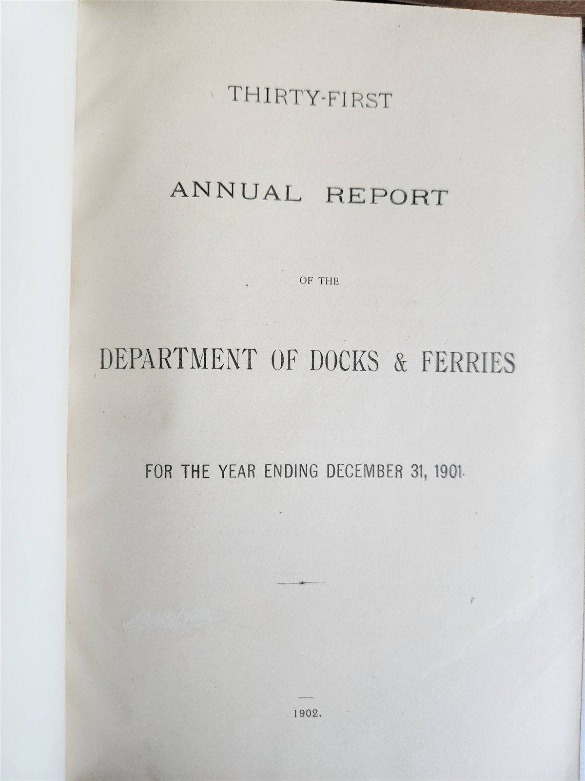 1897-1901 DEPARTMENT of DOCKS & FERRIES of NEW YORK REPORTS 6 VOLUMES antique