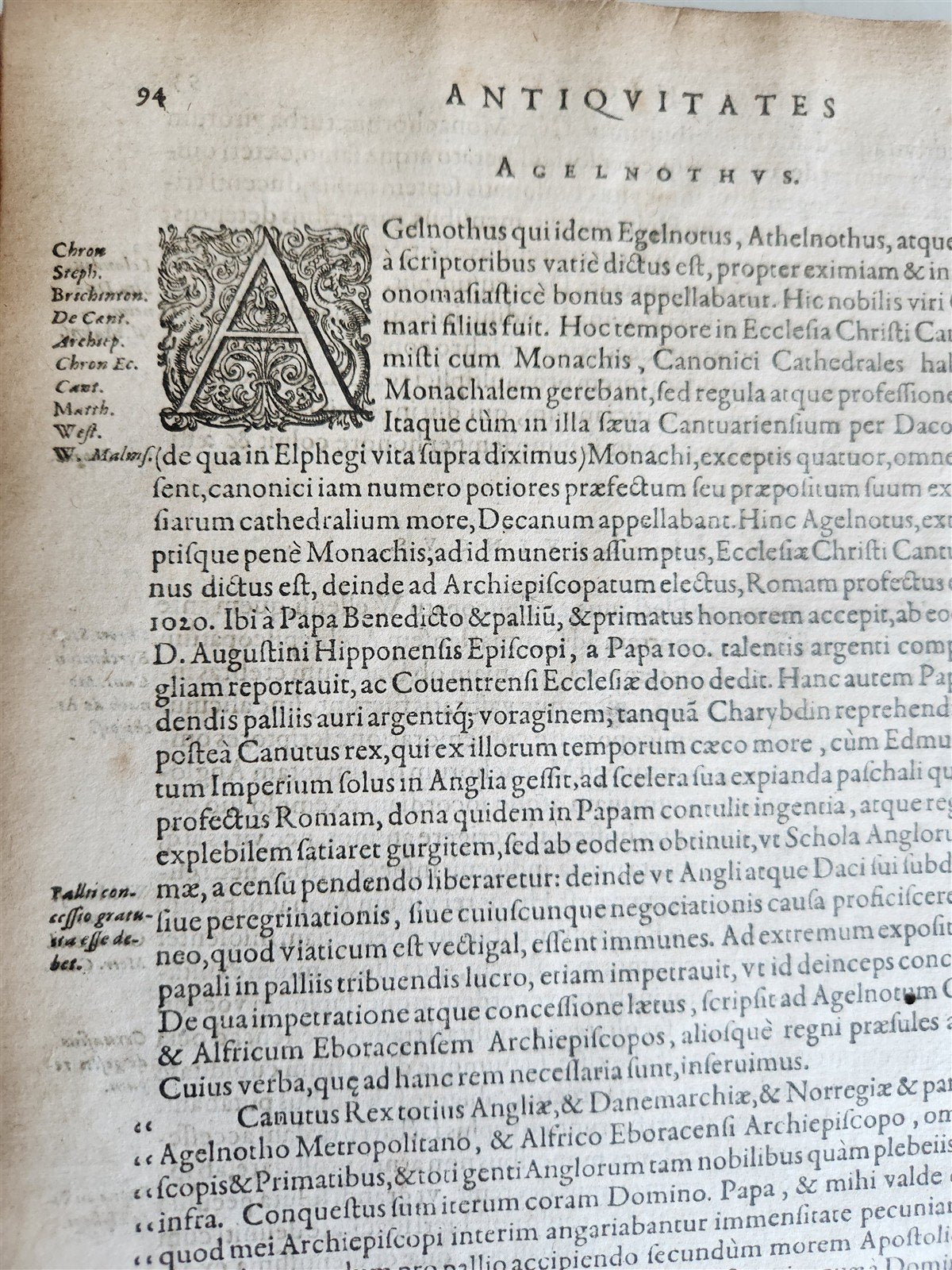 1605 HISTORY of ENGLISH CHURCH antique FOLIO w/ WOODCUTS