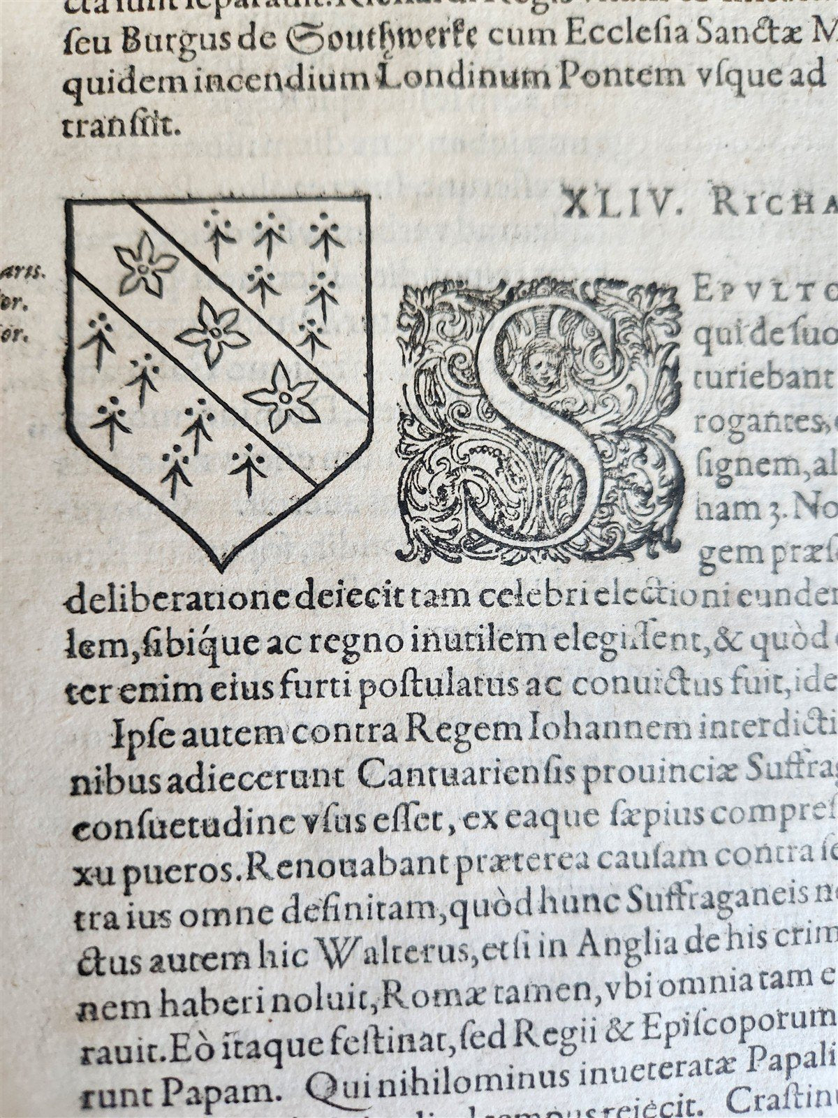 1605 HISTORY of ENGLISH CHURCH antique FOLIO w/ WOODCUTS